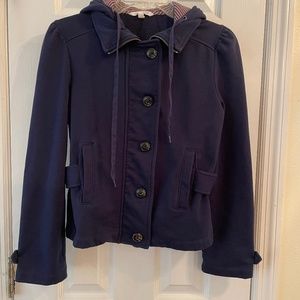 SHADE Hoodie Jacket Navy Blue XS cotton blend cropped